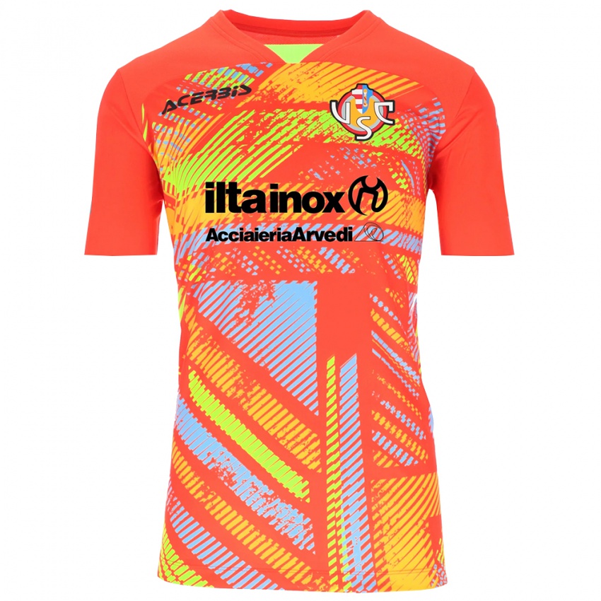 גברים Lorenzo Novati #12 שחור אדום כתום חולצת שוער 2025/26 חולצה קצרה