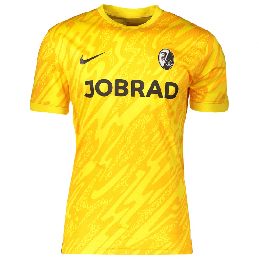 גברים פרייבורג צהוב שחור חולצת שוער 2025/26 חולצה קצרה