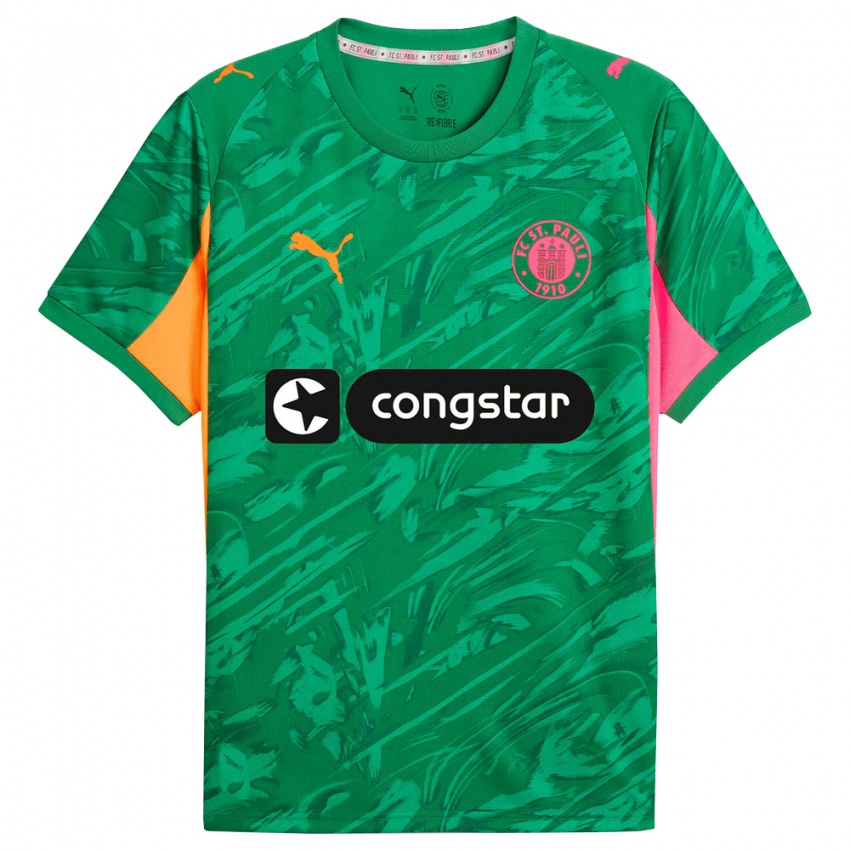 גברים זנקט פאולי ורוד כתום ירוק חולצת שוער 2025/26 חולצה קצרה