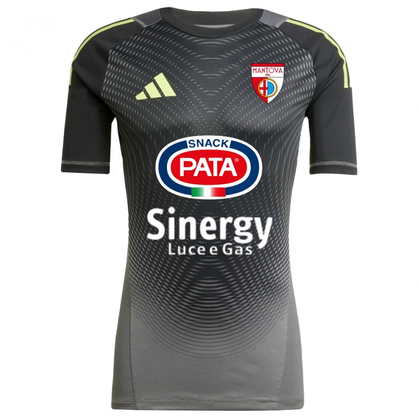 גברים Lorenzo Mosca #1 אפור עמום חולצת שוער 2025/26 חולצה קצרה