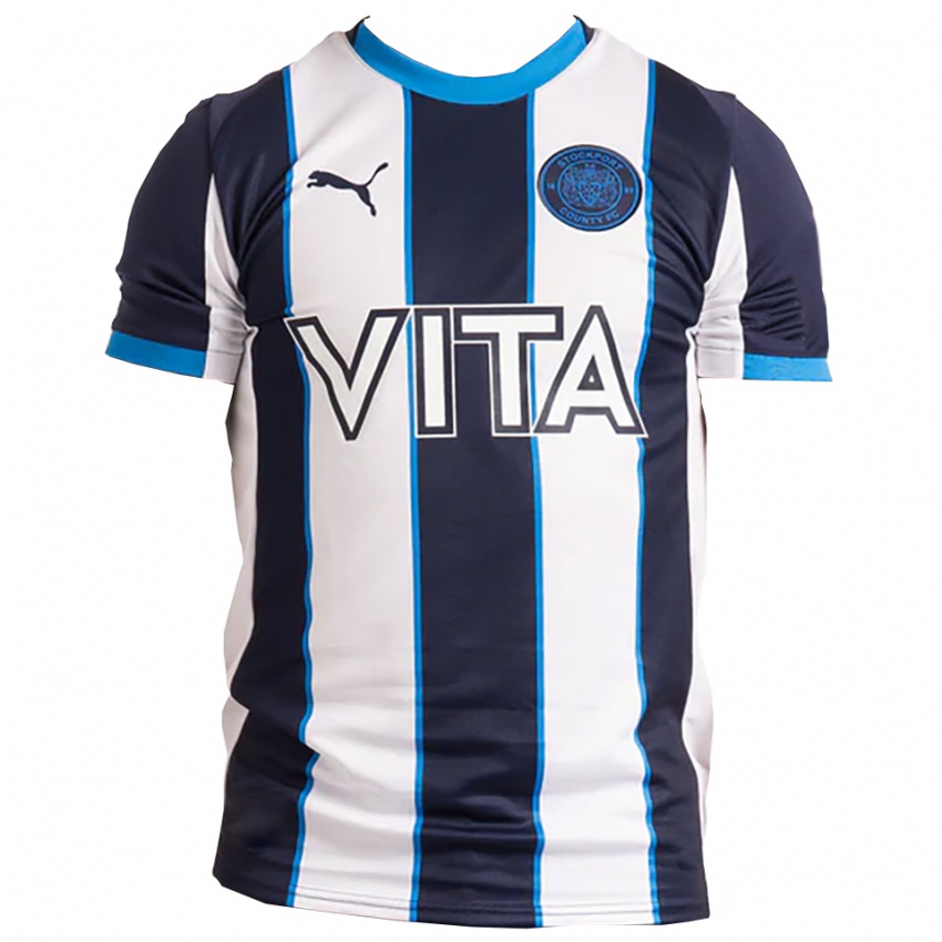 גברים Jayden Fevrier #10 לבן כחול נייבי הרחק ג'רזי 2025/26 חולצה קצרה