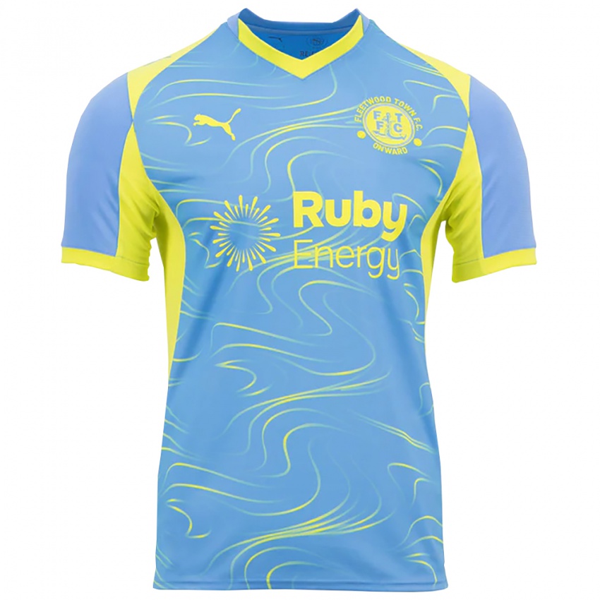 גברים שון מבידידי #16 תכלת צהוב הרחק ג'רזי 2025/26 חולצה קצרה