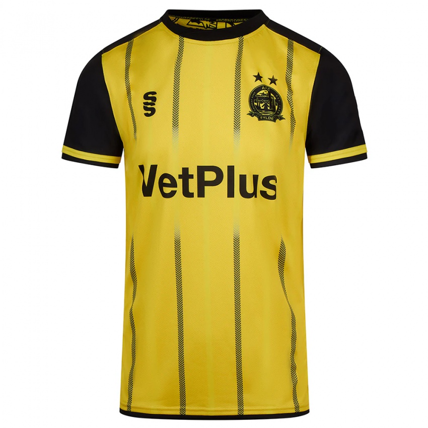 גברים Aaron Lancaster #1 צהוב שחור הרחק ג'רזי 2025/26 חולצה קצרה