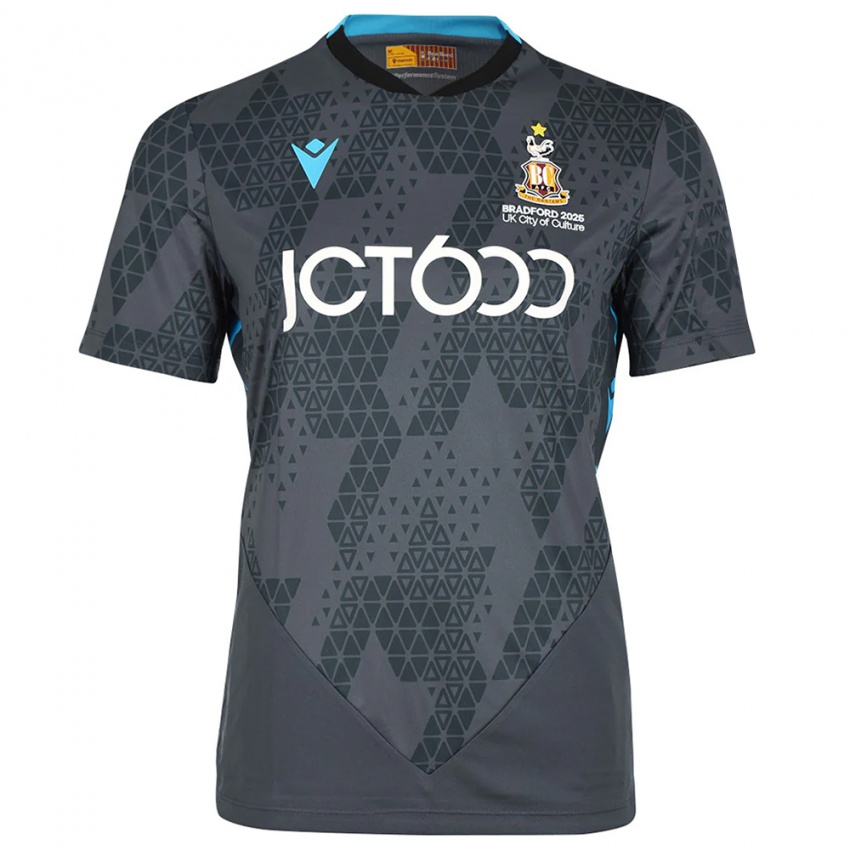 גברים ברדפורד סיטי אפור שחור חולצת שוער 2025/26 חולצה קצרה גברים ברדפורד סיטי אפור שחור חולצת שוער 2025/26 חולצה קצרה