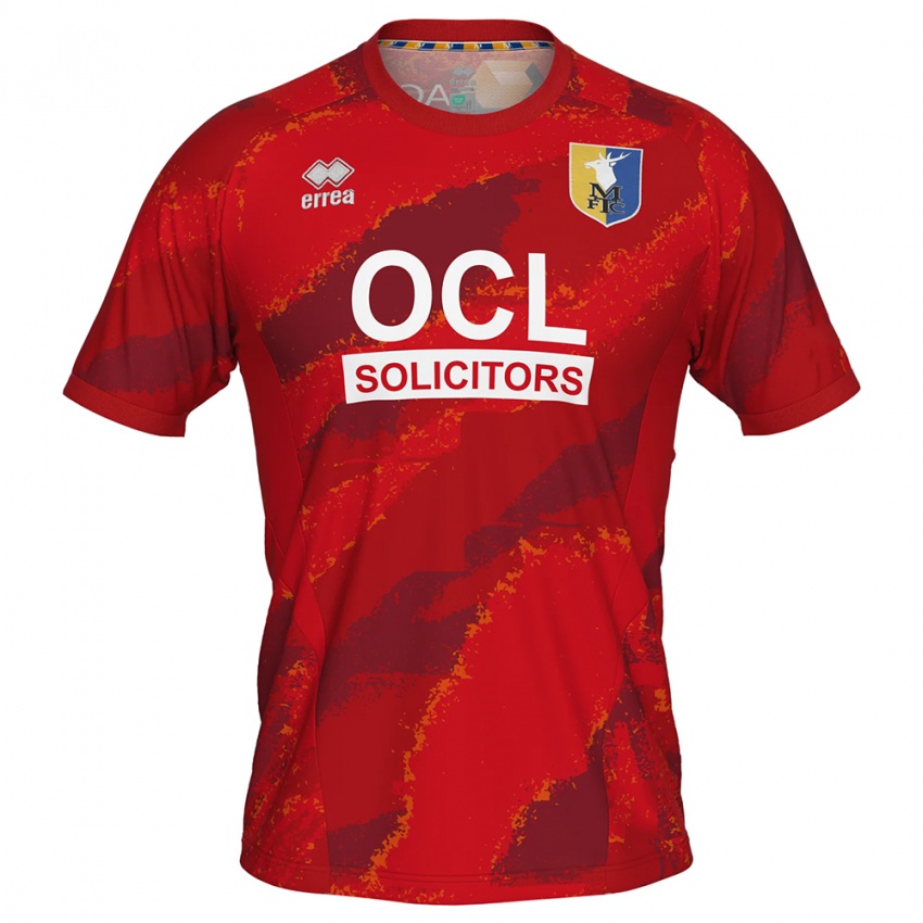 גברים מנספילד טאון לבן אדום חולצת שוער 2025/26 חולצה קצרה