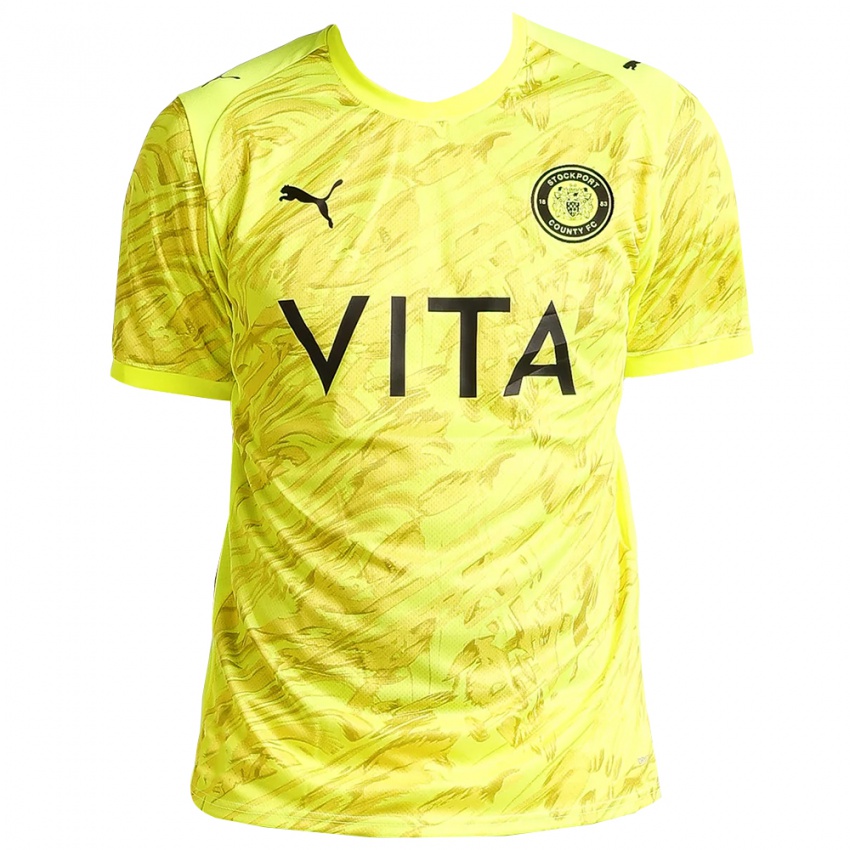 גברים סטוקפורט קאונטי שחור צהוב חולצת שוער 2025/26 חולצה קצרה גברים סטוקפורט קאונטי שחור צהוב חולצת שוער 2025/26 חולצה קצרה