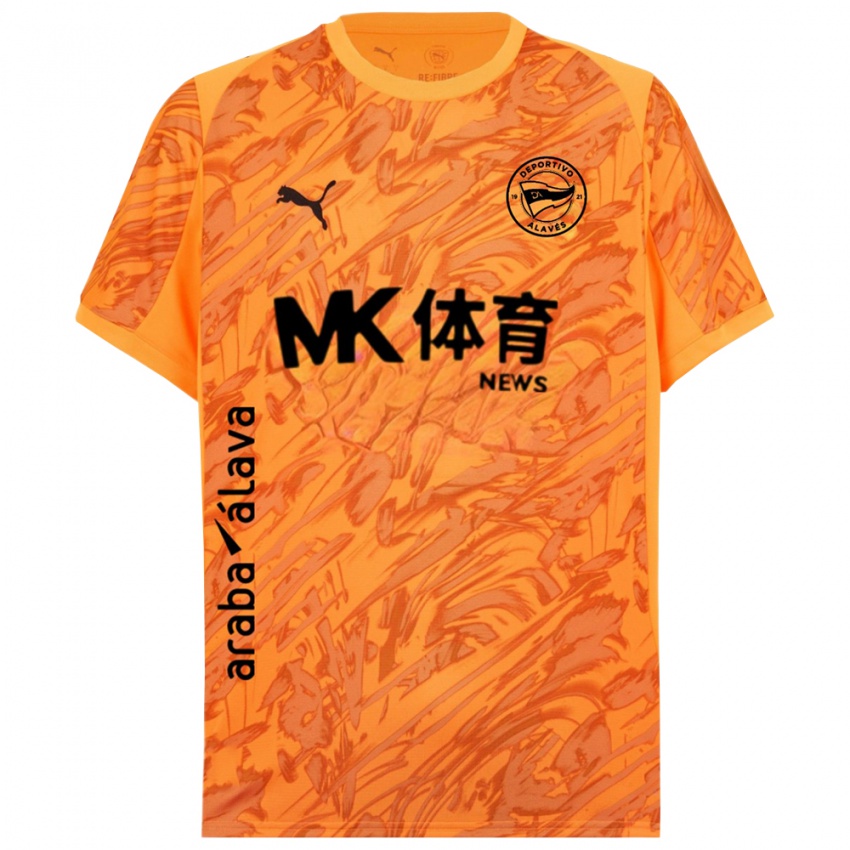 גברים דפורטיבו אלאבס כתום שחור חולצת שוער 2025/26 חולצה קצרה