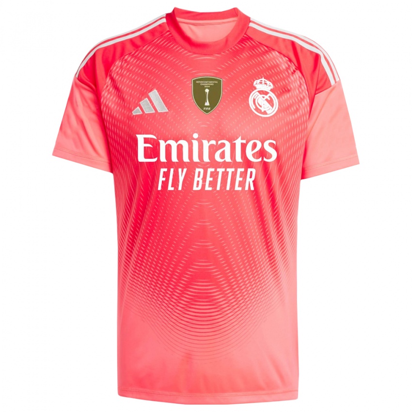 גברים ריאל מדריד כתום אדום לבן חולצת שוער 2025/26 חולצה קצרה