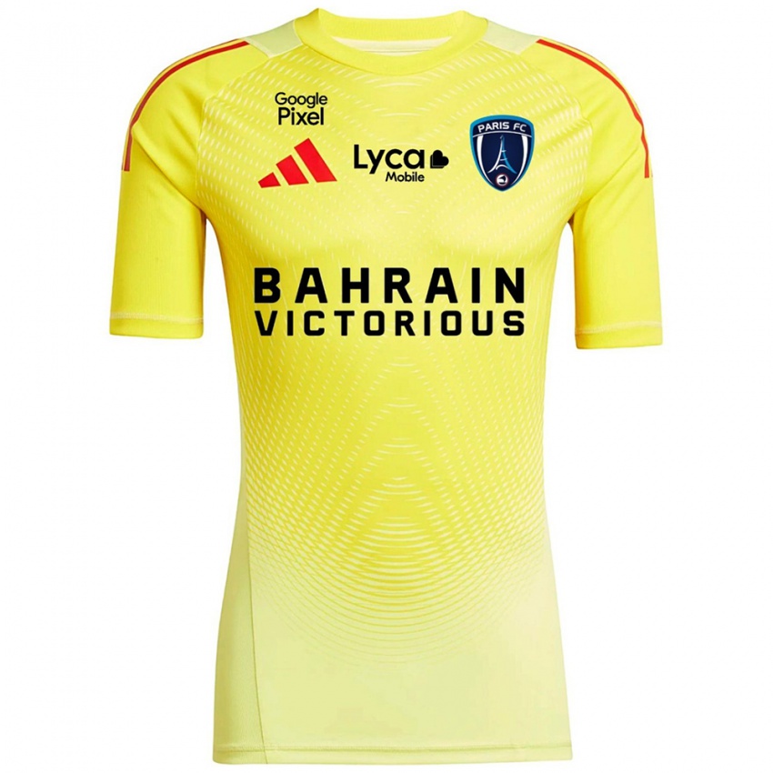 גברים פריז FC צהוב שחור בהיר חולצת שוער 2025/26 חולצה קצרה