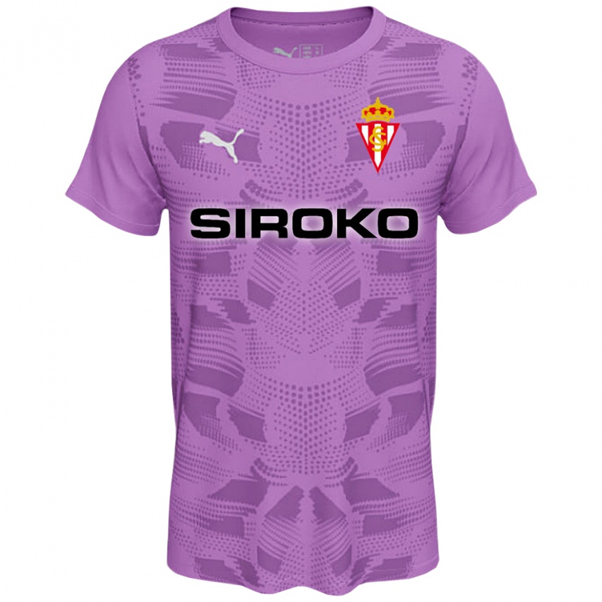 גברים ספורטינג חיחון שחור לבנדר חולצת שוער 2025/26 חולצה קצרה