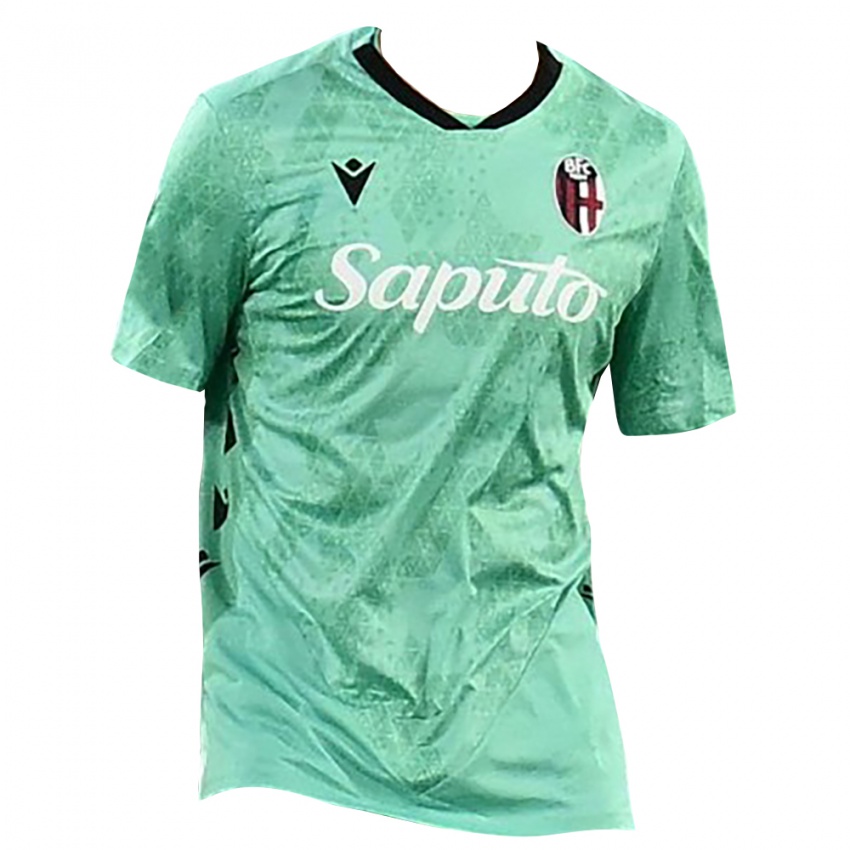 גברים בולוניה 1909 כחול מנטה שחור חולצת שוער 2025/26 חולצה קצרה