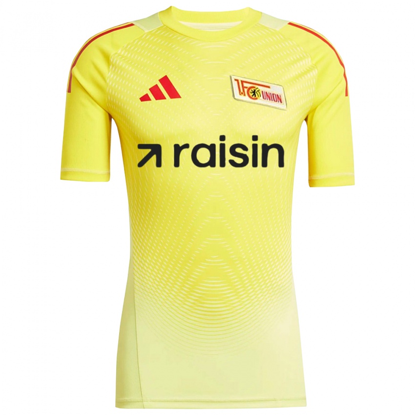 גברים אוניון ברלין צהוב בהיר שחור חולצת שוער 2025/26 חולצה קצרה