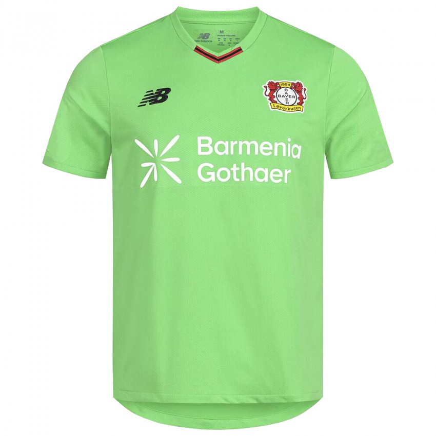 גברים באייר לברקוזן לבן ירוק בהיר חולצת שוער 2025/26 חולצה קצרה