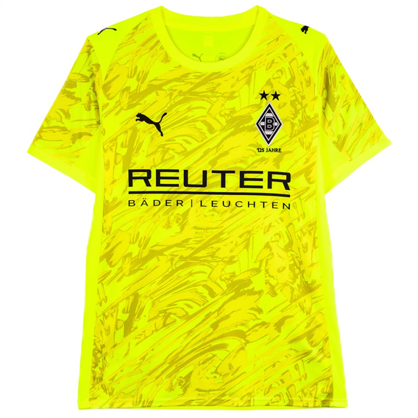 גברים בורוסיה מנשנגלדבך שחור צהוב חולצת שוער 2025/26 חולצה קצרה