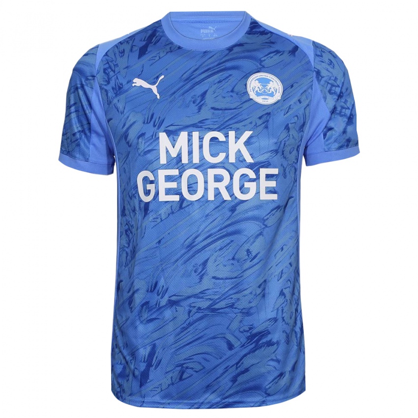 גברים פיטרבורו יונייטד כחול דודג'ר חולצת שוער 2025/26 חולצה קצרה