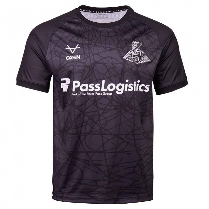 גברים דונקסטר רוברס שחור לבן חולצת שוער 2025/26 חולצה קצרה