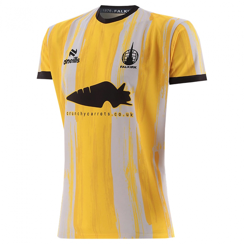 גברים ג'יימי סנדון #12 שחור צהוב חולצת שוער 2025/26 חולצה קצרה