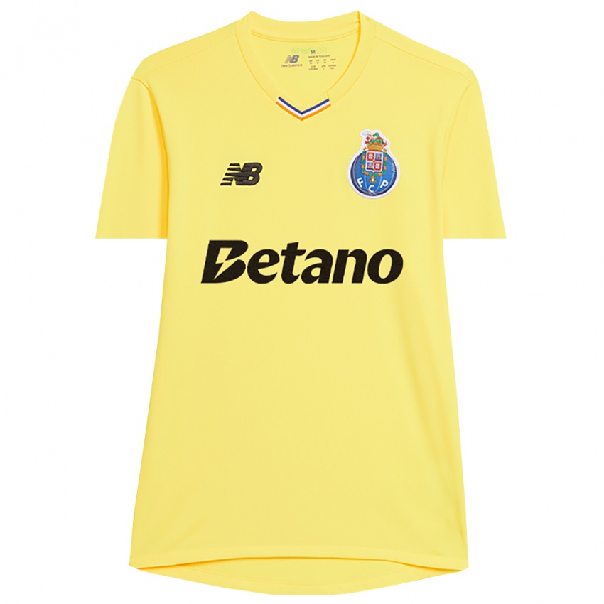 גברים פורטו צהוב בהיר שחור חולצת שוער 2025/26 חולצה קצרה