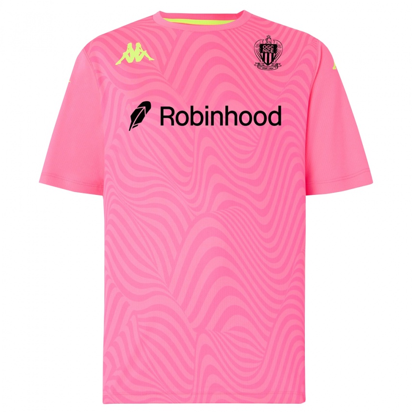 גברים Loucas Guyot #0 ורוד לוהט שחור חולצת שוער 2025/26 חולצה קצרה