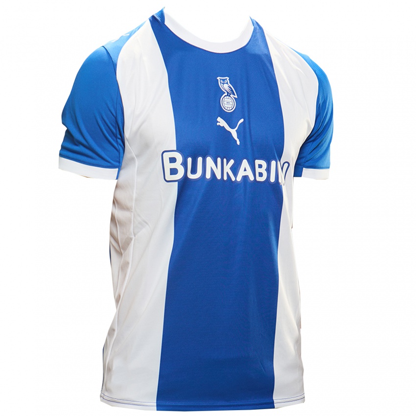 נשים Jaheim Thompson #12 כחול לבן ג'רזי ביתית 2025/26 חולצה קצרה