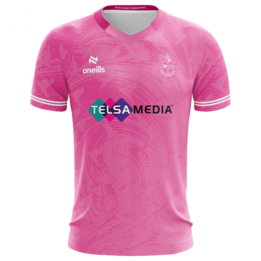 נשים סאטון יונייטד ורוד לבן חולצת שוער 2025/26 חולצה קצרה