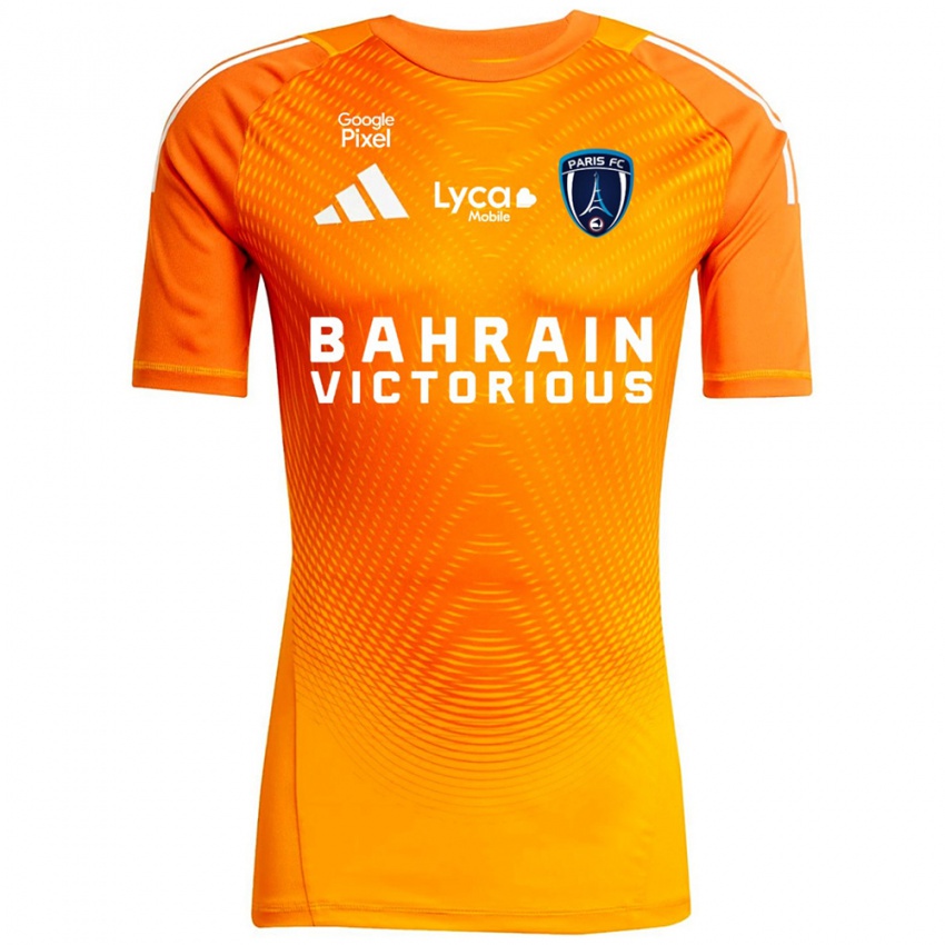 נשים פריז FC כתום בהיר לבן חולצת שוער 2025/26 חולצה קצרה