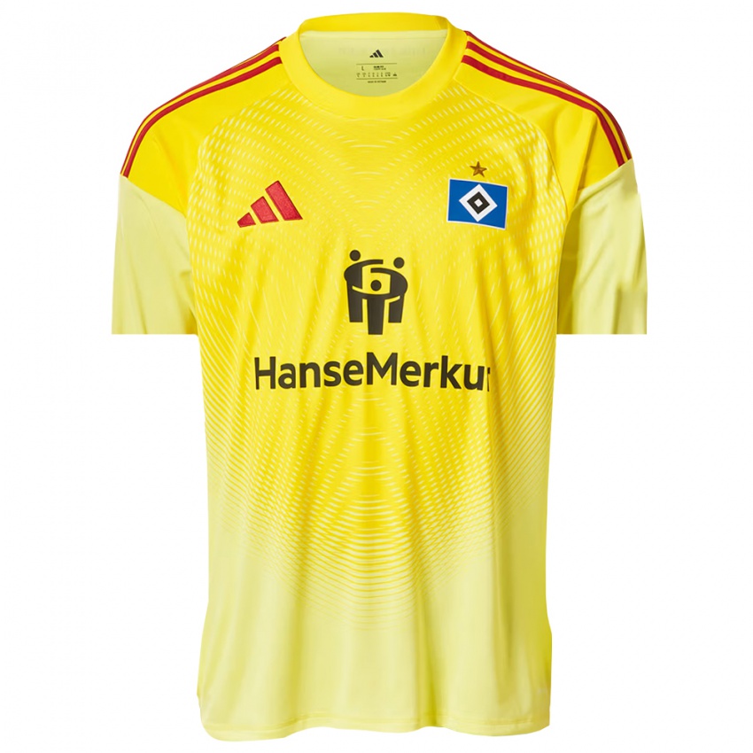 נשים פרננדו דיקס #41 צהוב אדום שחור חולצת שוער 2025/26 חולצה קצרה