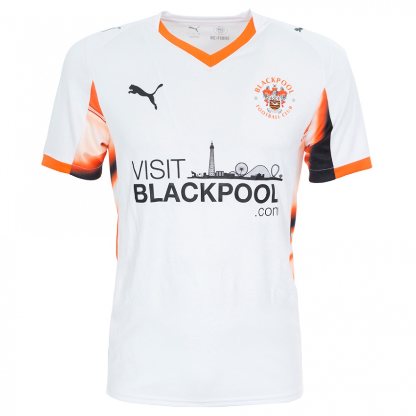 נשים אמיל הנסון #29 לבן כתום שחור הרחק ג'רזי 2025/26 חולצה קצרה נשים אמיל הנסון #29 לבן כתום שחור הרחק ג'רזי 2025/26 חולצה קצרה