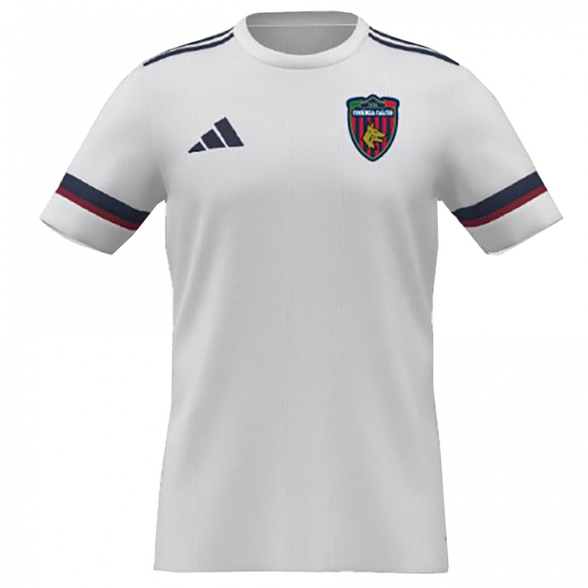 נשים Vincenzo De Lia #7 לבן אדום הרחק ג'רזי 2025/26 חולצה קצרה נשים Vincenzo De Lia #7 לבן אדום הרחק ג'רזי 2025/26 חולצה קצרה