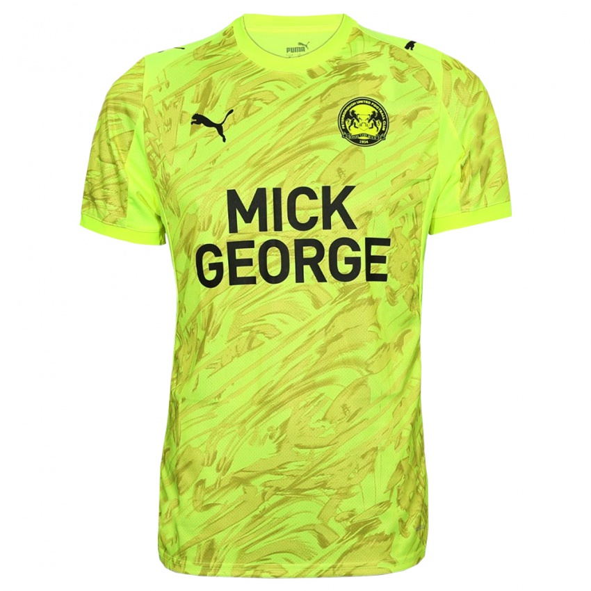 נשים פיטרבורו יונייטד שחור ירוק פלורסנט חולצת שוער 2025/26 חולצה קצרה