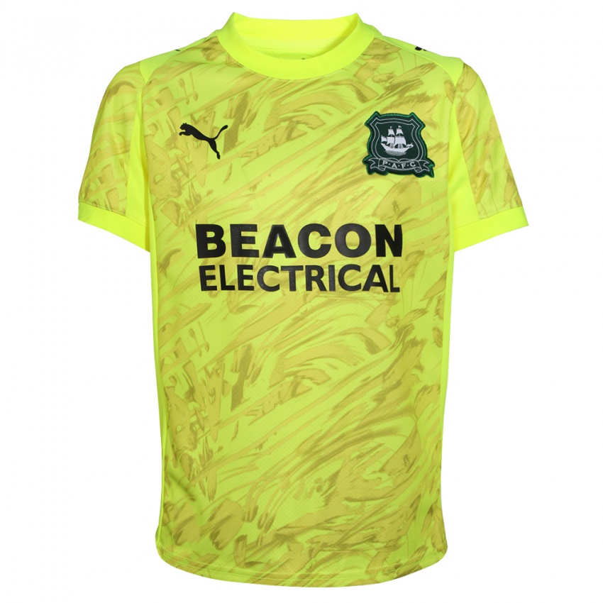 נשים פלימות' ארגייל שחור ירוק פלורסנט חולצת שוער 2025/26 חולצה קצרה