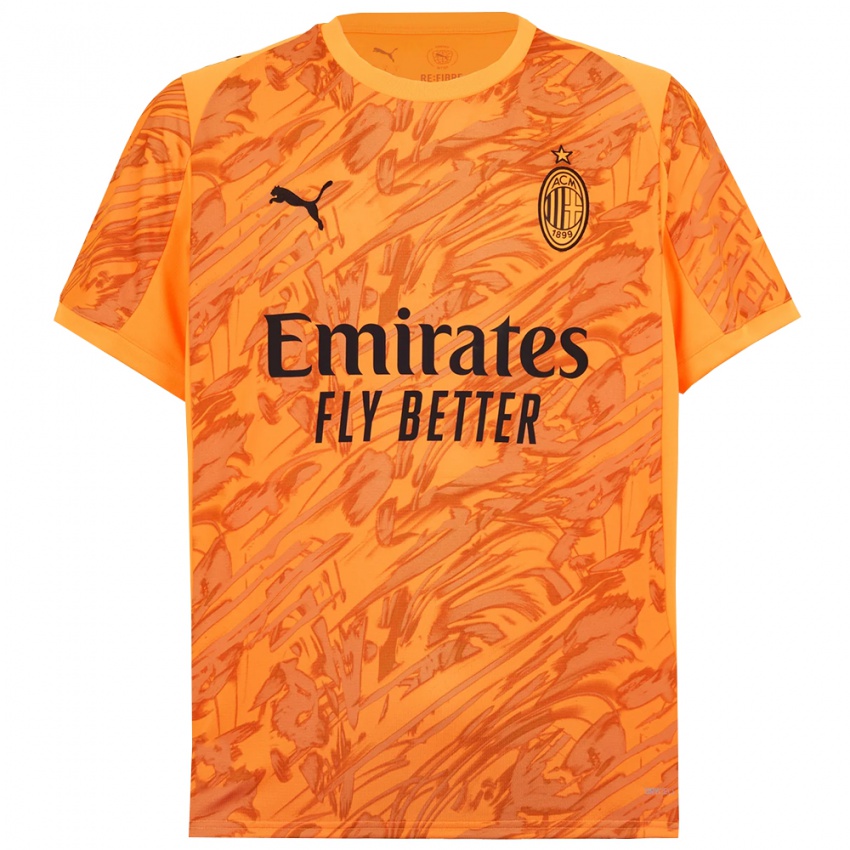 נשים פייטרו טרצ'אנו #1 כתום צהוב שחור חולצת שוער 2025/26 חולצה קצרה