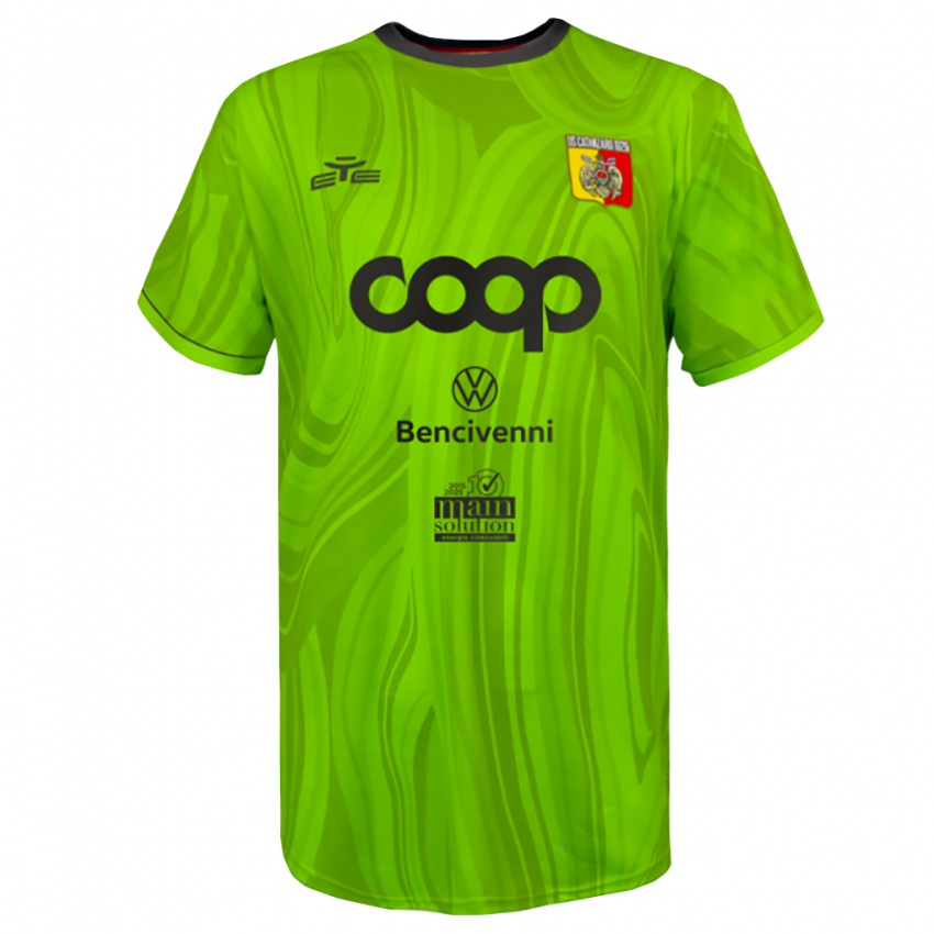 נשים קטנזארו שחור ירוק צהוב חולצת שוער 2025/26 חולצה קצרה