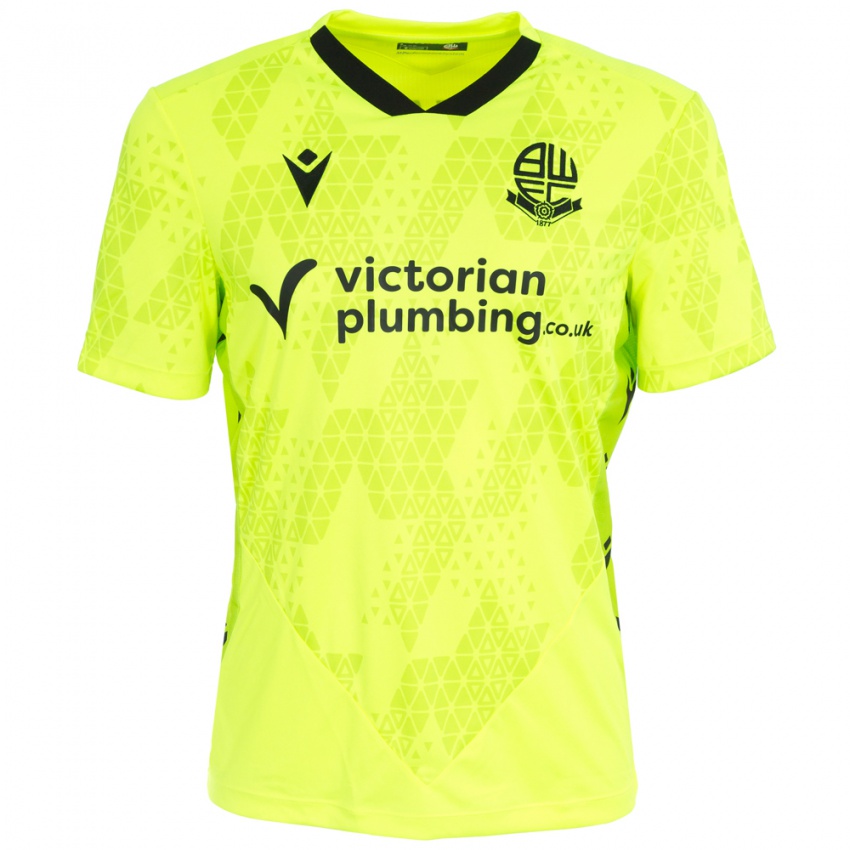 נשים בולטון וונדררס ירוק פלורסנט חולצת שוער 2025/26 חולצה קצרה