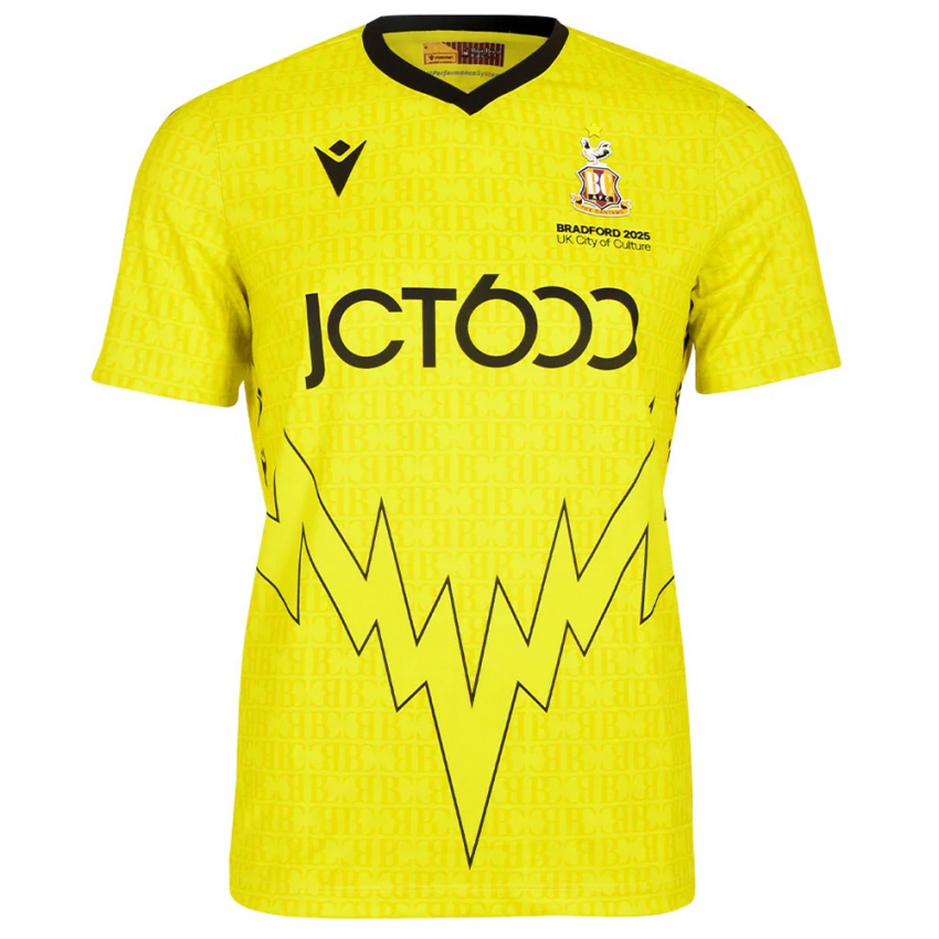 נשים ברדפורד סיטי שחור צהוב חולצת שוער 2025/26 חולצה קצרה