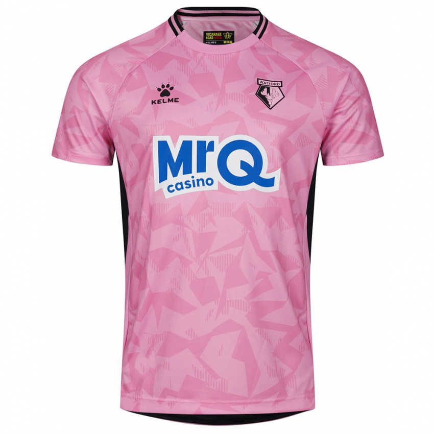 נשים ווטפורד שחור ורוד בהיר חולצת שוער 2025/26 חולצה קצרה