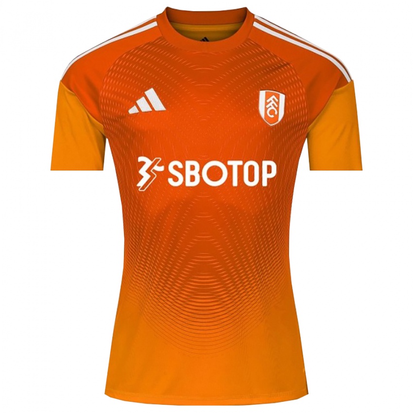 נשים פולהאם כתום לבן חולצת שוער 2025/26 חולצה קצרה