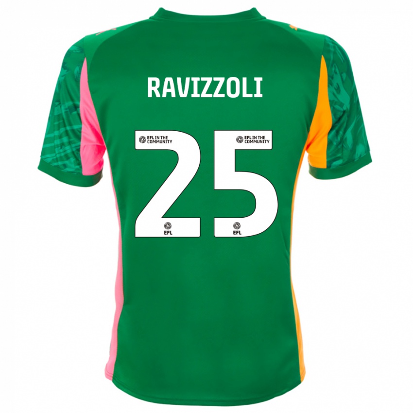 ילדים פרנקו רוויסולי #25 כתום ירוק חולצת שוער 2025/26 חולצה קצרה