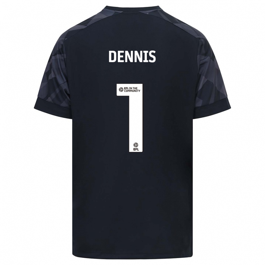 ילדים ג'ייק דניס #1 שחור לבן חולצת שוער 2025/26 חולצה קצרה