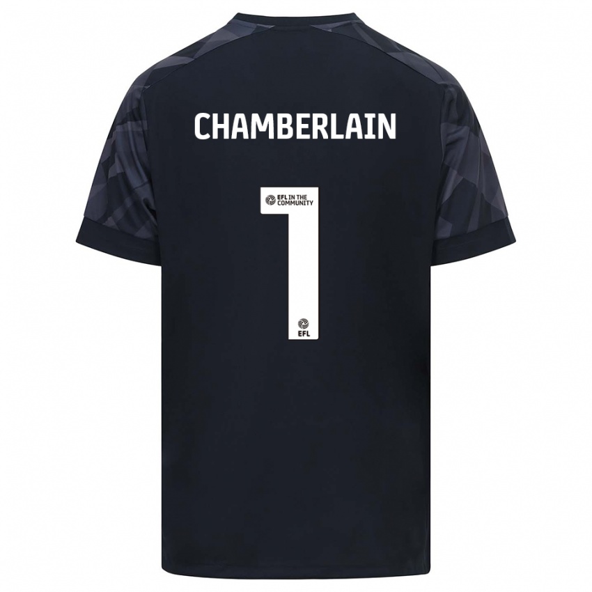 ילדים סרין צ׳מברליין #1 שחור לבן חולצת שוער 2025/26 חולצה קצרה