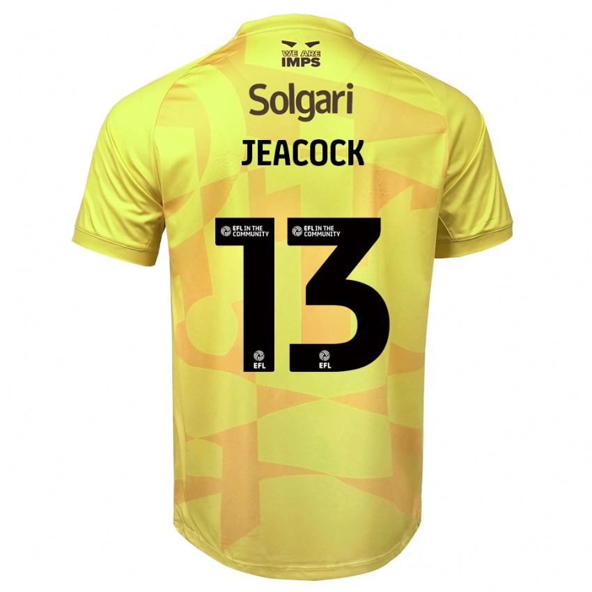 ילדים זאק ג'יקוק #13 שחור צהוב חולצת שוער 2025/26 חולצה קצרה