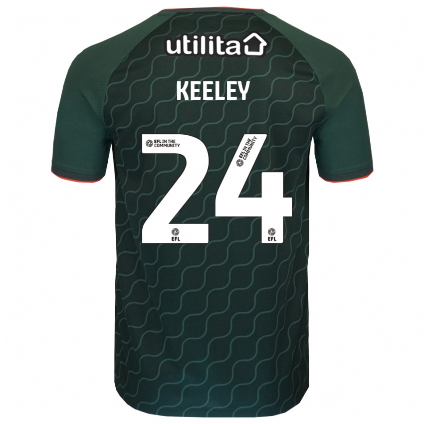 ילדים ג'וש קילי #24 ירוק כהה חולצת שוער 2025/26 חולצה קצרה