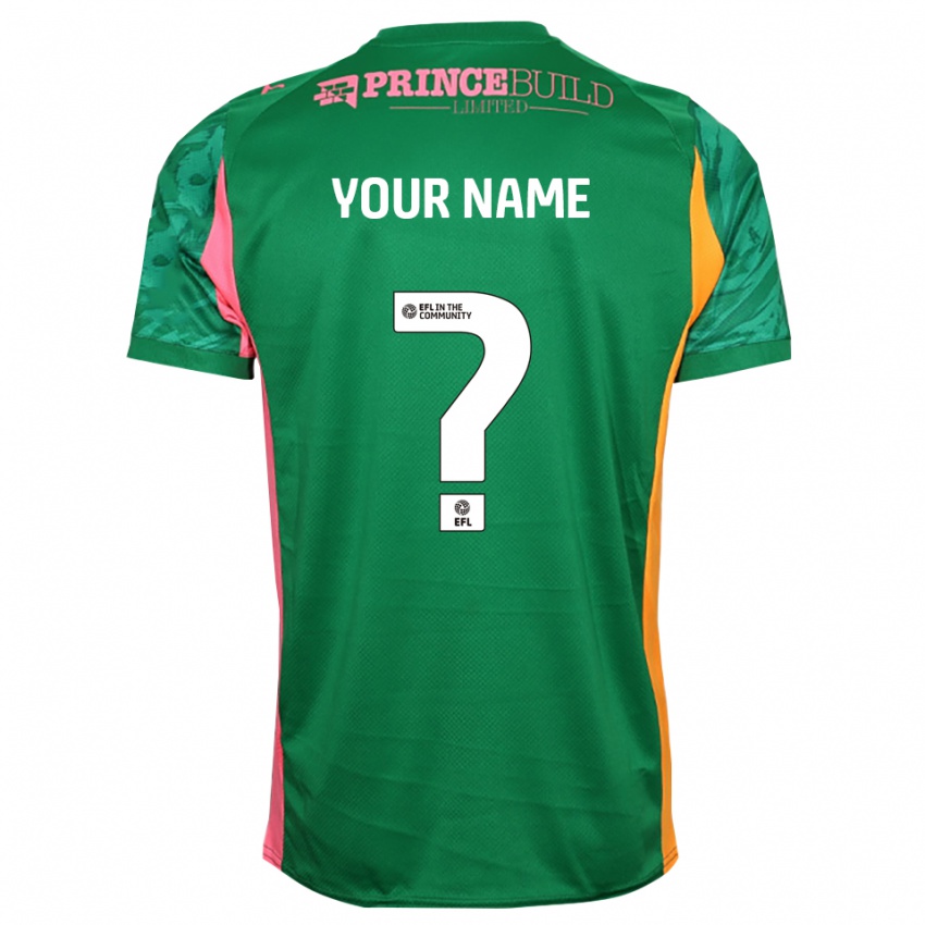 ילדים פיטרבורו יונייטד ירוק ורוד חולצת שוער 2025/26 חולצה קצרה