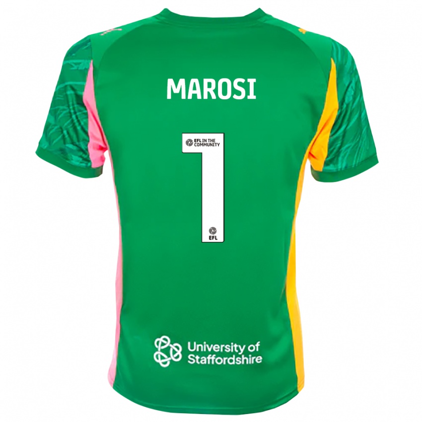 ילדים מרקו מארוסי #1 ירוק ורוד כתום חולצת שוער 2025/26 חולצה קצרה