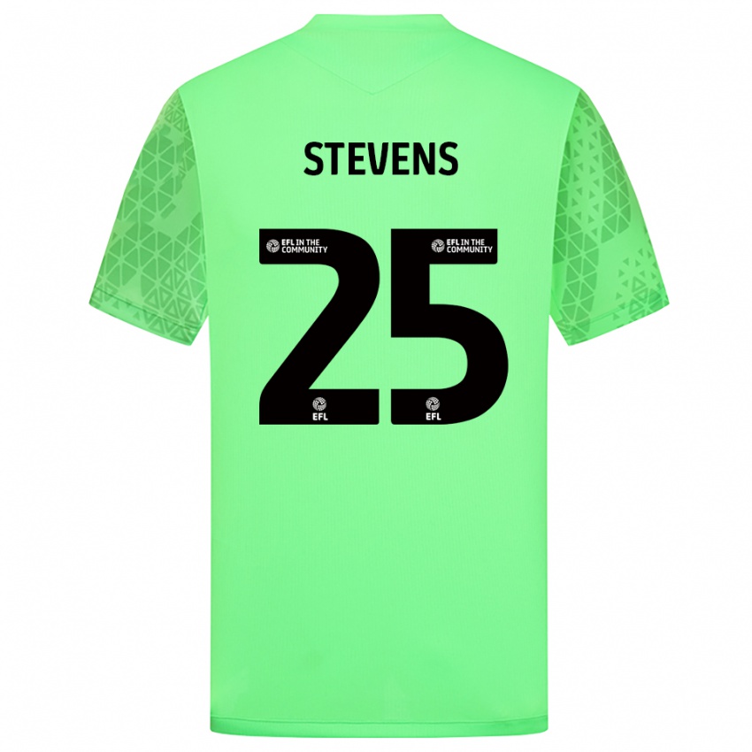 ילדים ג'ק סטיבנס #25 ירוק בהיר חולצת שוער 2025/26 חולצה קצרה