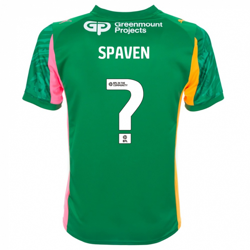 ילדים Jake Spaven #0 ירוק ורוד כתום חולצת שוער 2025/26 חולצה קצרה