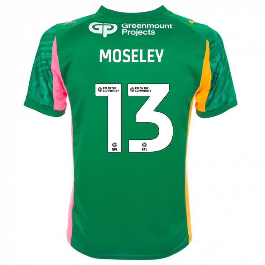 ילדים Faye Moseley #13 ירוק ורוד כתום חולצת שוער 2025/26 חולצה קצרה