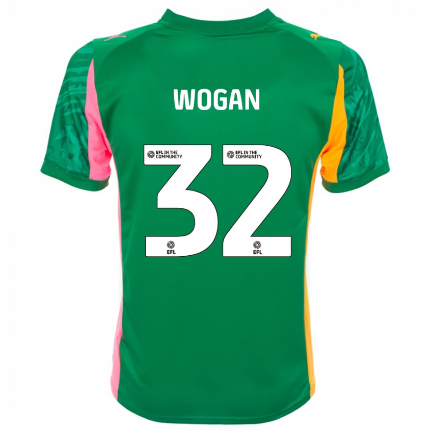 ילדים אנדרו ווגן #32 ירוק ורוד לבן חולצת שוער 2025/26 חולצה קצרה