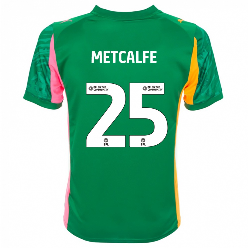 ילדים מקס קמרון מטקאלף #25 ירוק ורוד לבן חולצת שוער 2025/26 חולצה קצרה