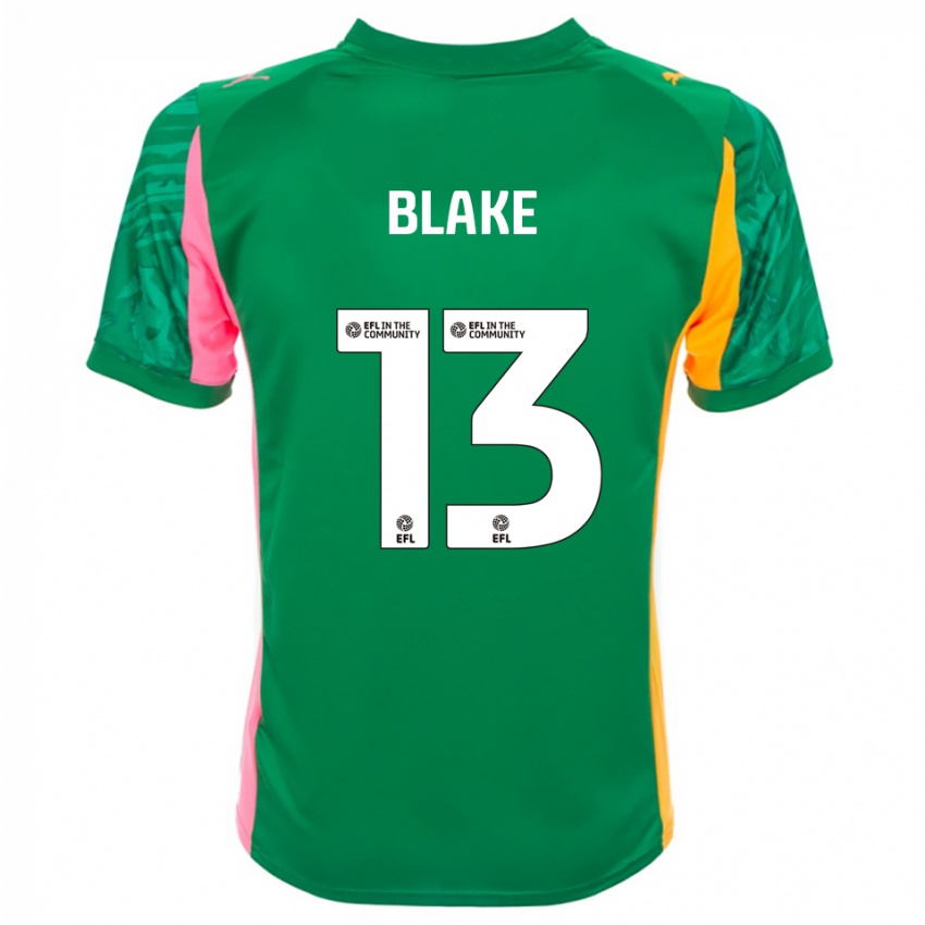 ילדים Billy Blake #13 ירוק ורוד לבן חולצת שוער 2025/26 חולצה קצרה